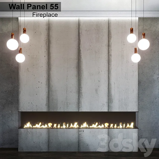 Wall Panel 55. Fireplace Free Download