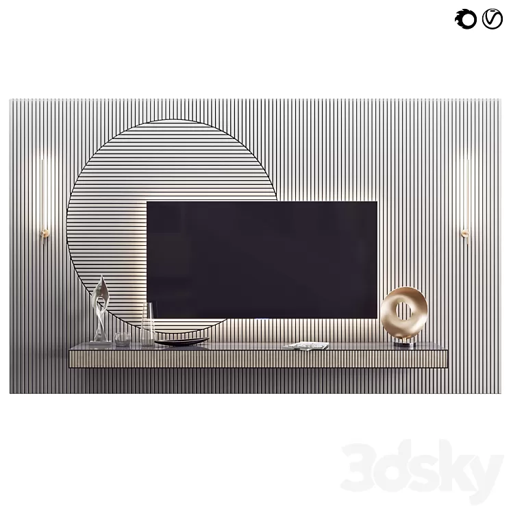 Wall panel and decor 61 3D Model Free