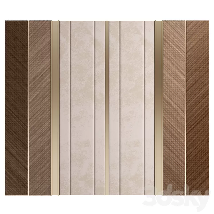 Wall Panel Decor 02 3D Model Free