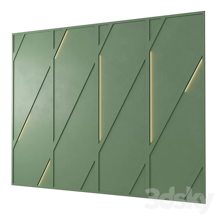 Wall panel. Decorative wall 3D Model Free