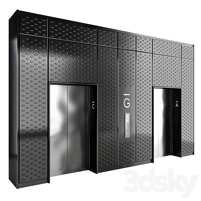 Wall panel Elevator 3 3D Model