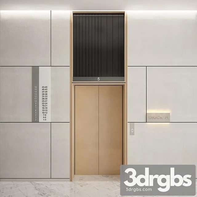 Wall Panel Elevator 3D Model Free