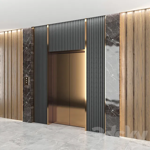 Wall panel elevator 3D Model