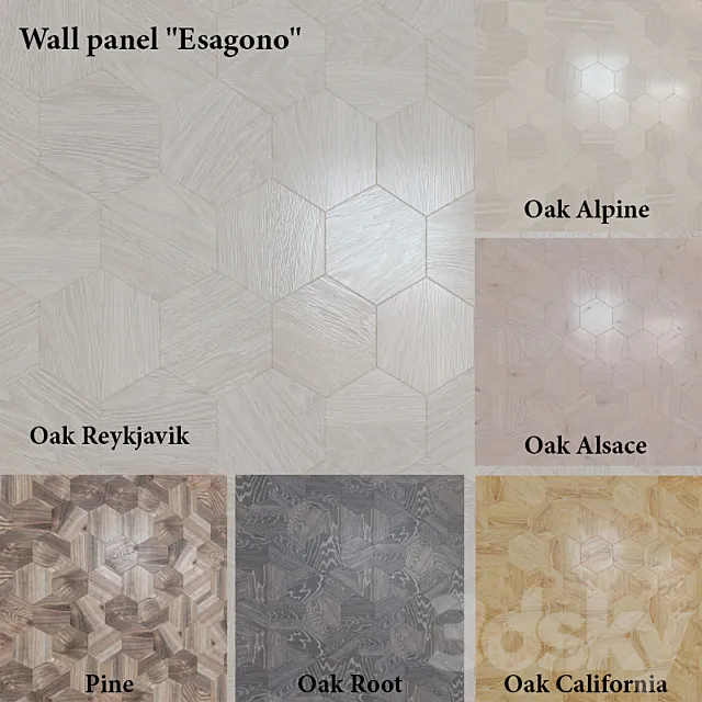 Wall panel "Esagono" (6 colors) 3DModel