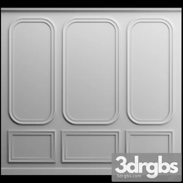 Wall Panel Gypsum Stucco 1 3D Model Free