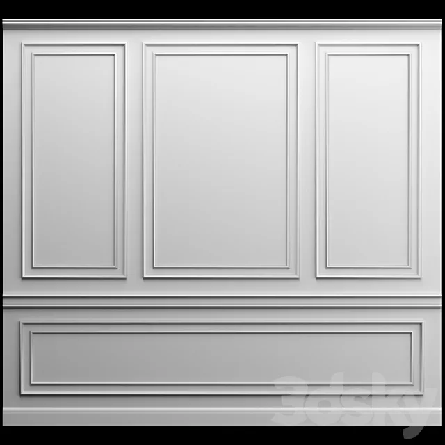 Wall panel - gypsum stucco 3DModel
