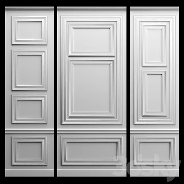 Wall panel - gypsum stucco 3DModel