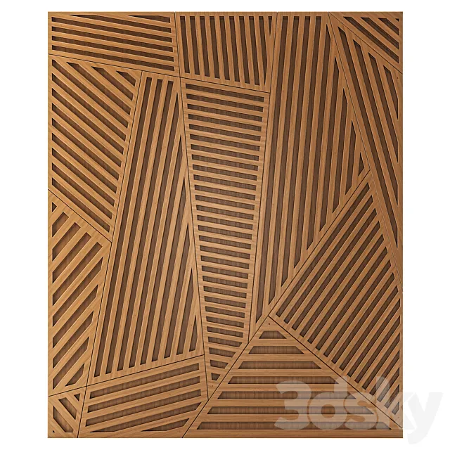 Wall panel made of components 3D Model