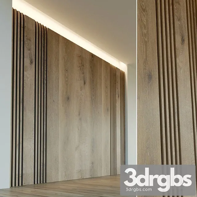 Wall Panel Made Of Wood Decorative Wall 28 3D Model Download