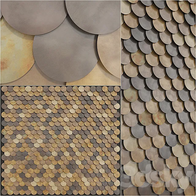 Wall panels Circle wall - De Castelli 3D Model