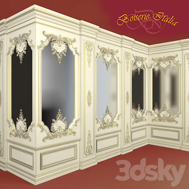 Wall panels factory Boiserie Italia 3DModel
