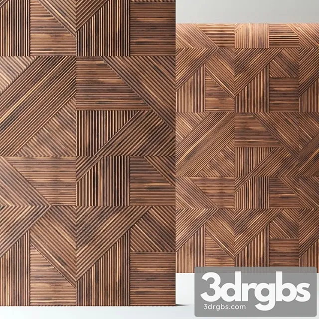 Wall panels foglie d& 3D Model Free