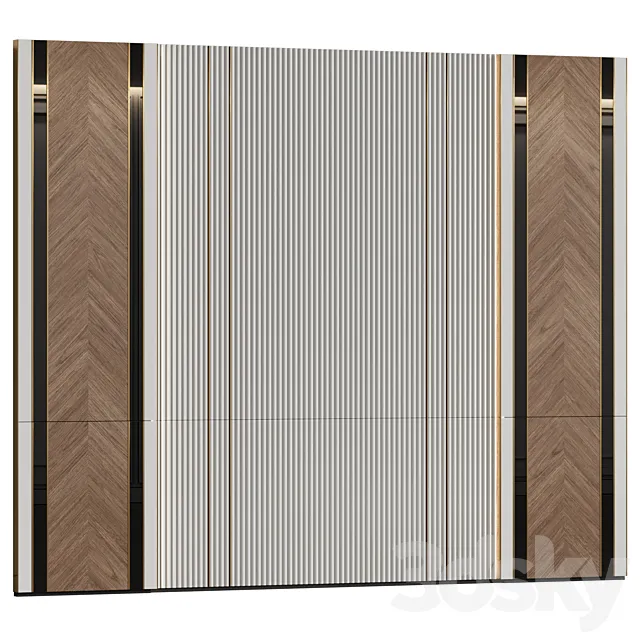 Wall panels in modern classic style 13 3D Model
