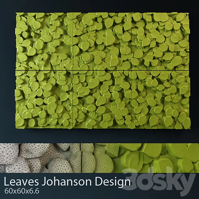 wall panels Leaves Johanson Design 3D Model