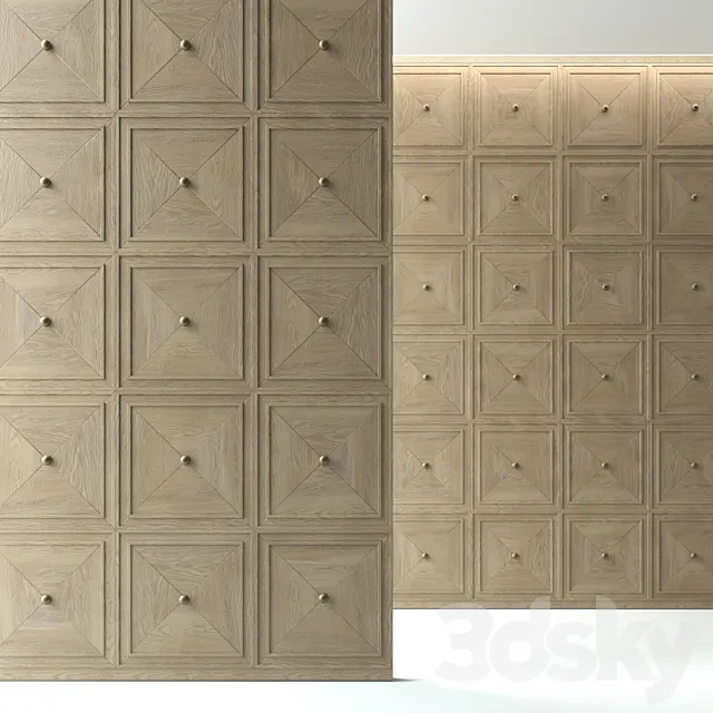 Wall panels Luciano Zonta squares 3D Model