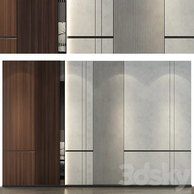 wall panels | set 117 3D Model