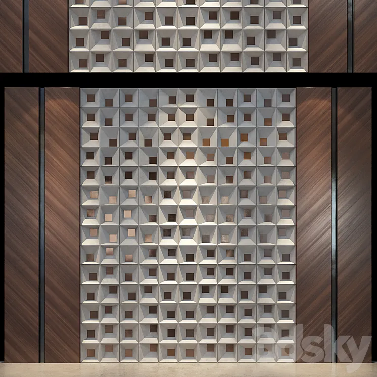 wall panels | set 152 3D Model Free