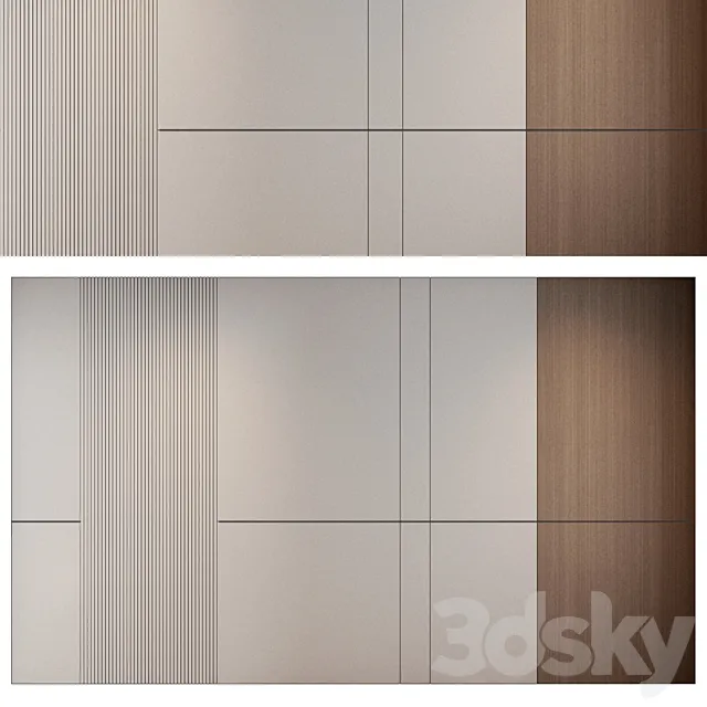 wall panels | set 158 3D Model