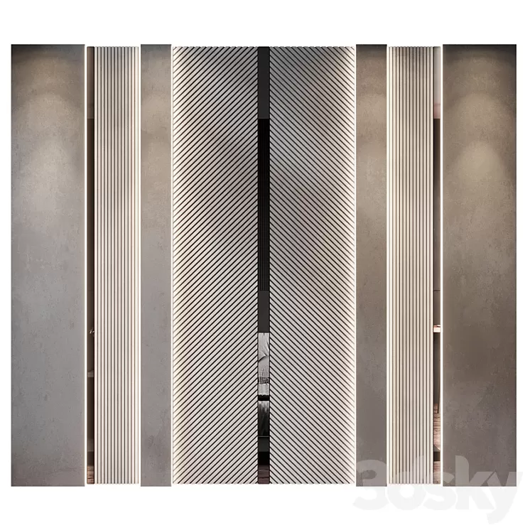 wall panels | set 196 3D Model