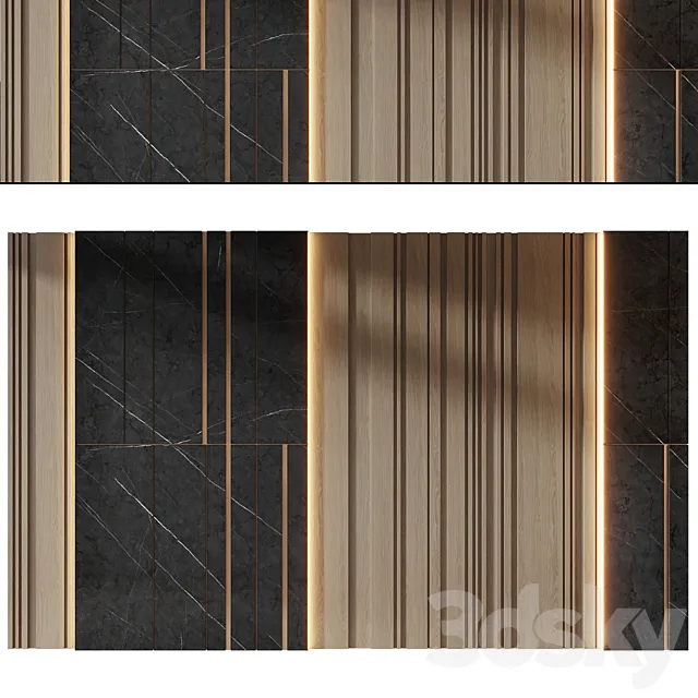 wall panels | set 344 3D Model