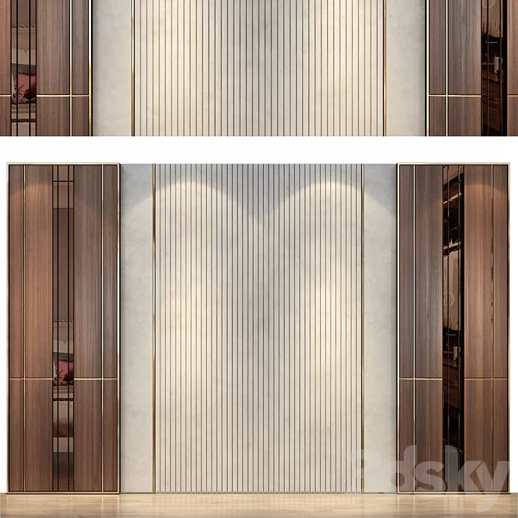 wall panels | set 55 3D Model Free