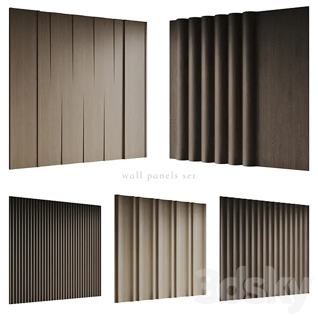 Wall panels set Modern Free Download