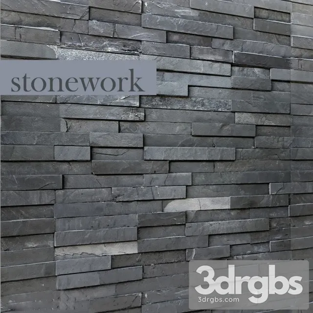 Wall Rock Gray 3D Model Free