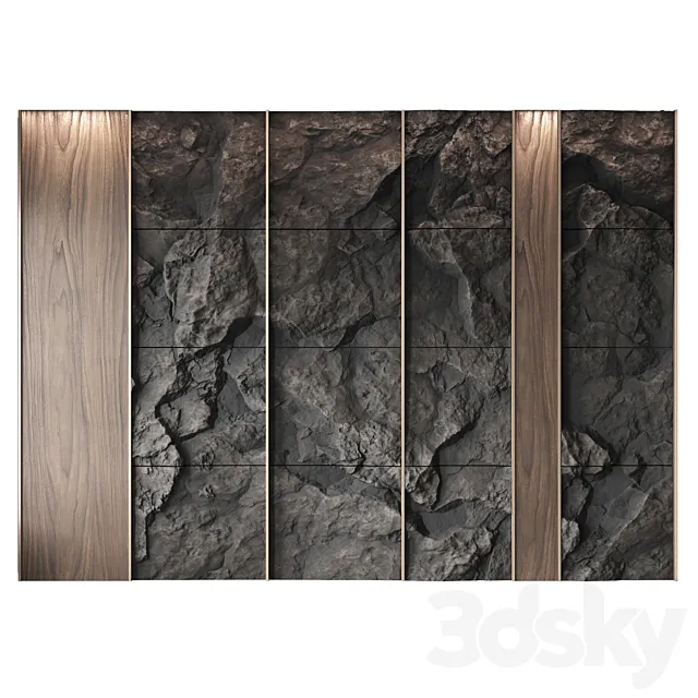 Wall rock panel ?2 3DModel