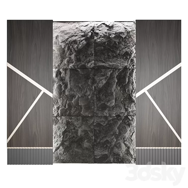 Wall rock panel ?4 3D Model