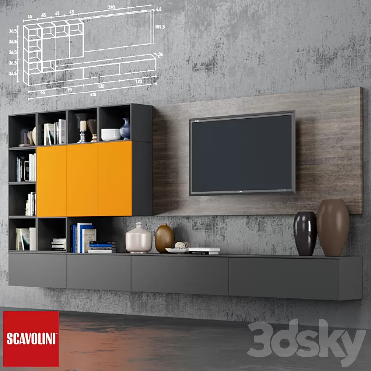 Wall Scavolini 2 3D Model