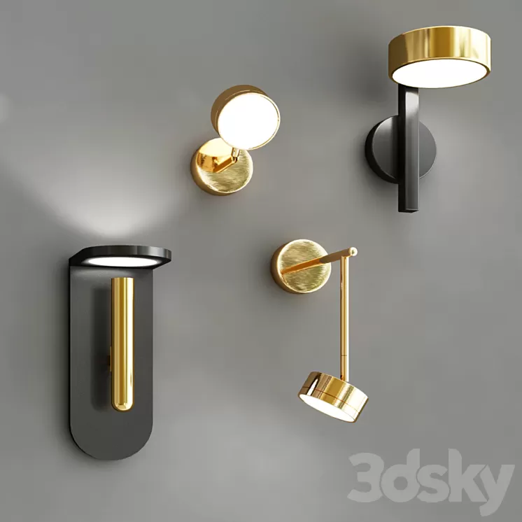 wall sconce collection 2 3D Model