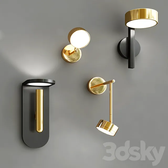 wall sconce collection 2 3DModel