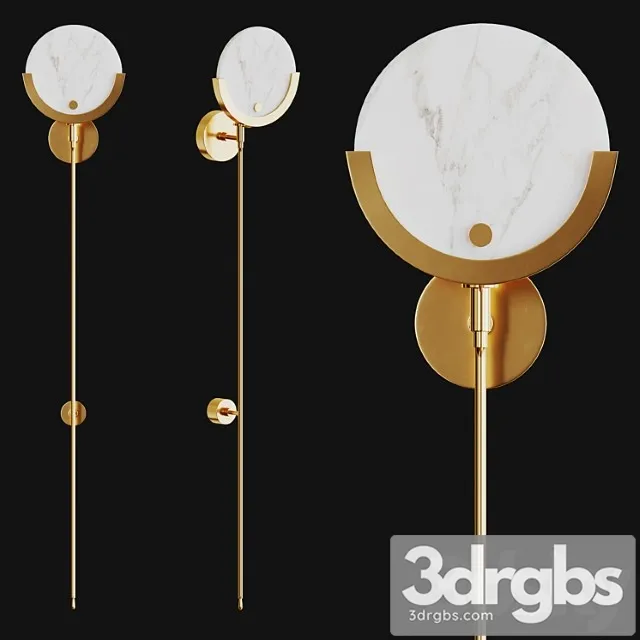 Wall sconce irving made of metal and glass by desondo 3D Model Free