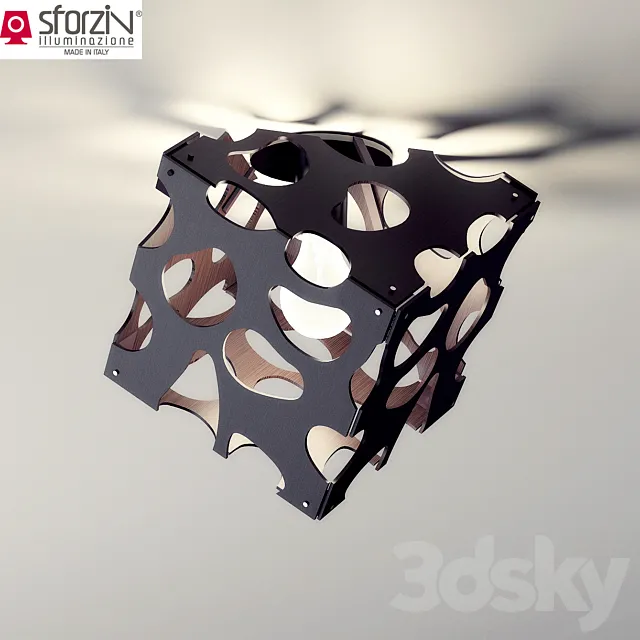 Wall sconces Cubo legno 1452.10 3D Model