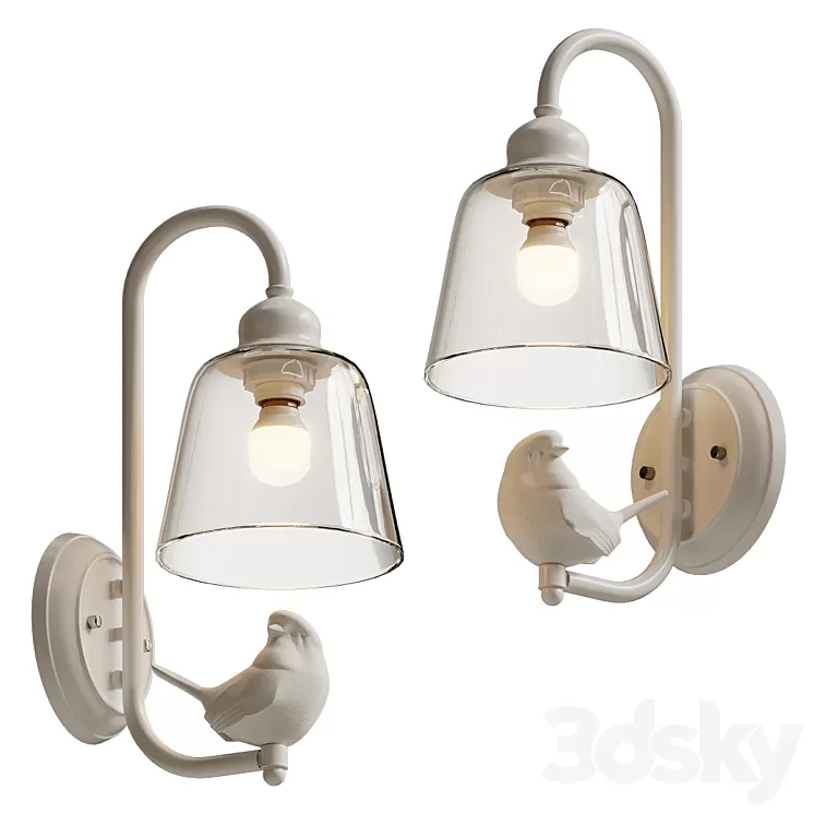 Wall scone provence bird bra 3D Model Free