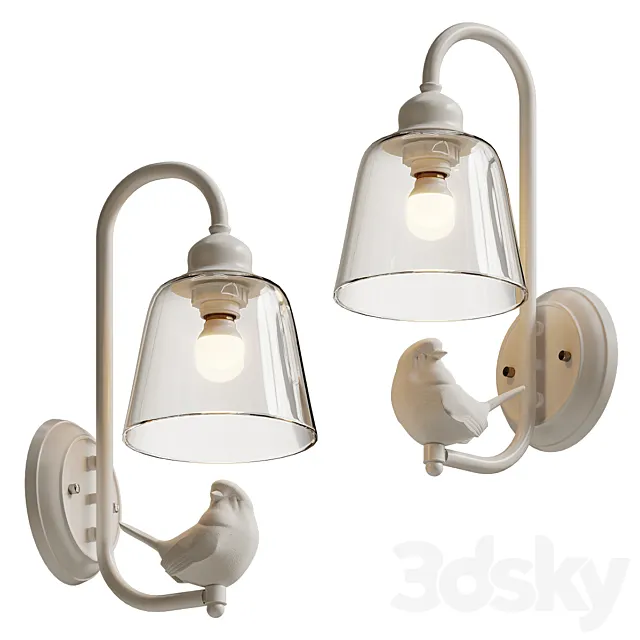 Wall scone provence bird bra 3DModel