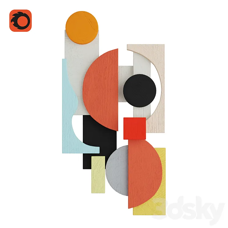 Wall sculpture 3D Model Free