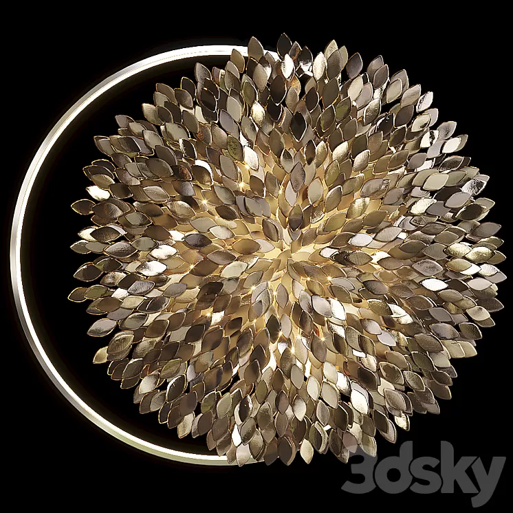 Wall sculpture Artetfloritude with lighting 3D Model