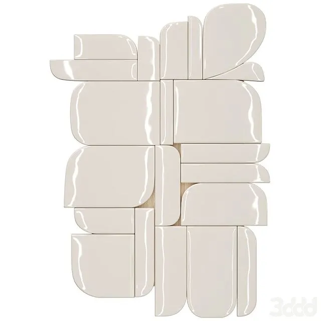 Wall sculpture by Eline Baas 01 3D Model