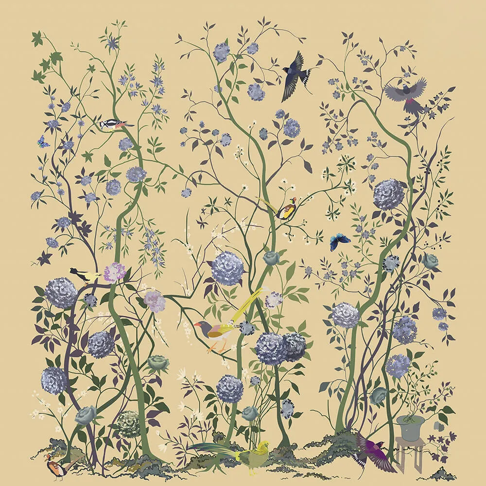 Wall Street - Wallpaper Chinoiserie 3D Model