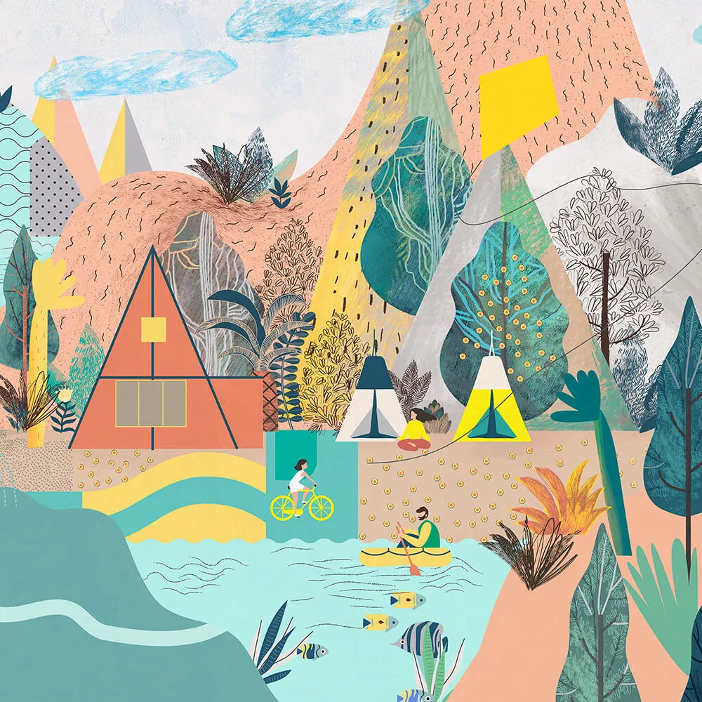 Wall Street - Wallpaper City Garden 3D Model