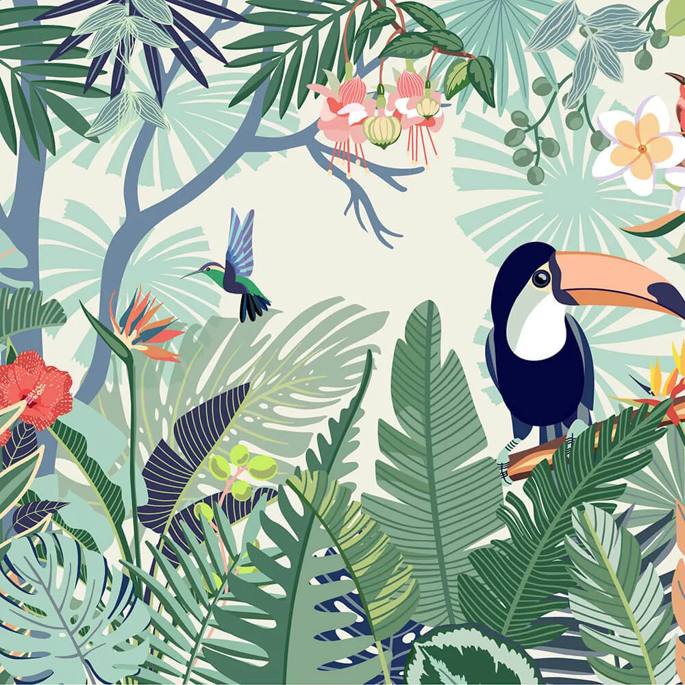 Wall Street - Wallpaper Trip to the tropics 3D Model