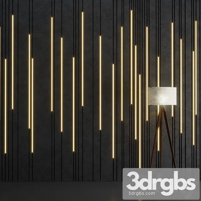 Wall stripes 2 3D Model Free