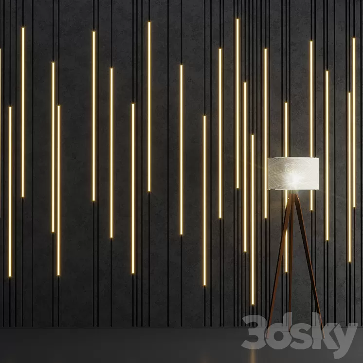 Wall Stripes 2 3D Model