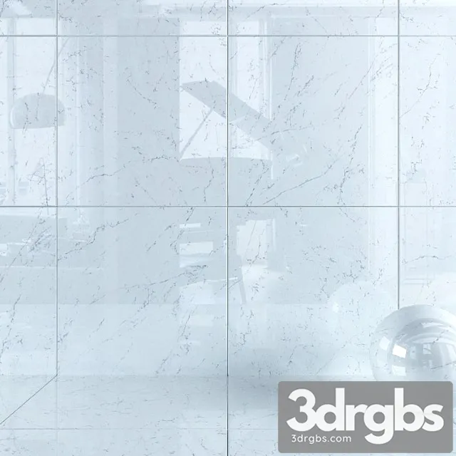 Wall tiles 340 carrara pure set 3 3D Model Free