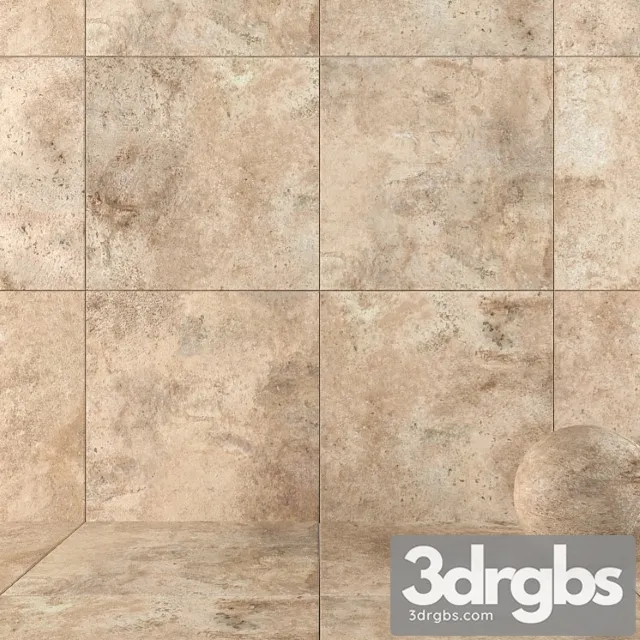 Wall Tiles 347 Aix Beige 1 3D Model Free