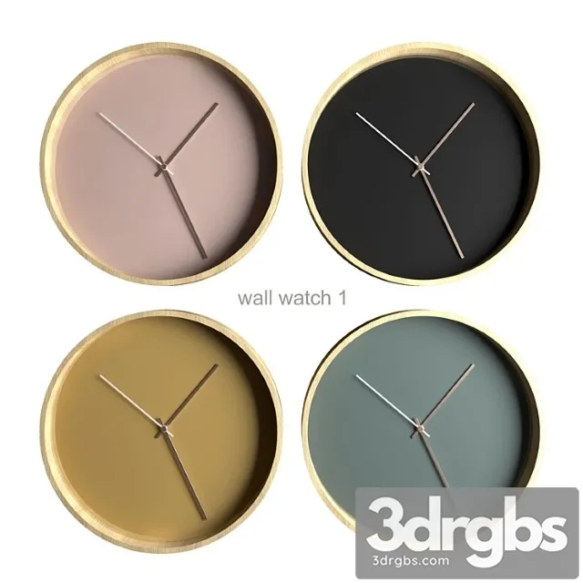 Wall watch 1 3D Model Free