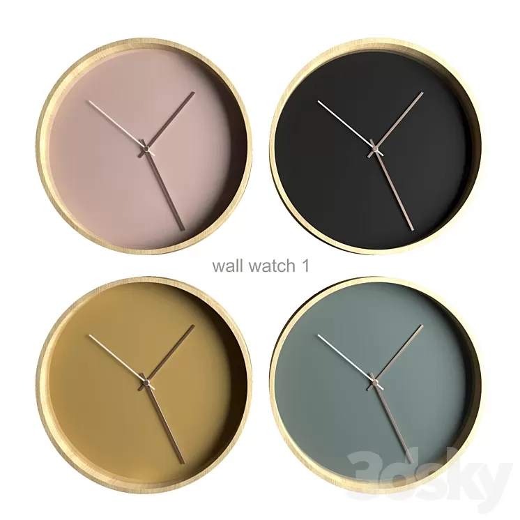 wall watch 1 3D Model