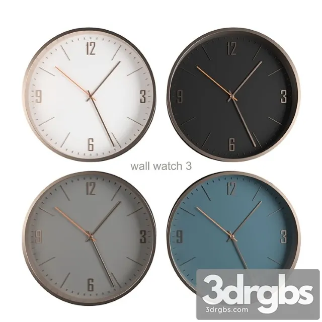 Wall Watch 3 3D Model Free