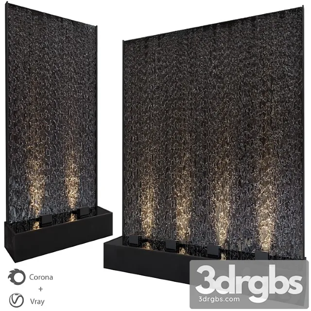 Wall Water Waterfall 3 3D Model Free